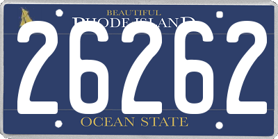 RI license plate 26262