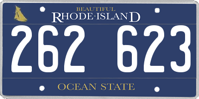 RI license plate 262623