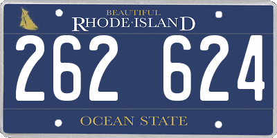 RI license plate 262624