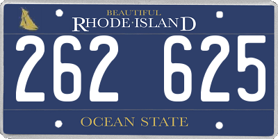 RI license plate 262625