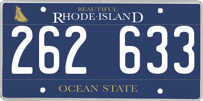 RI license plate 262633