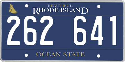 RI license plate 262641