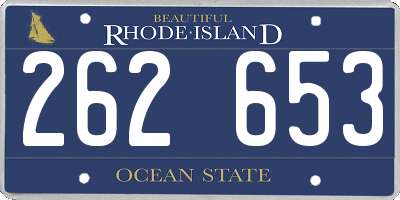 RI license plate 262653
