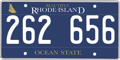 RI license plate 262656