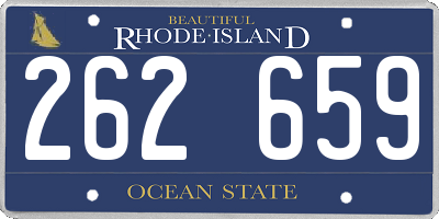 RI license plate 262659