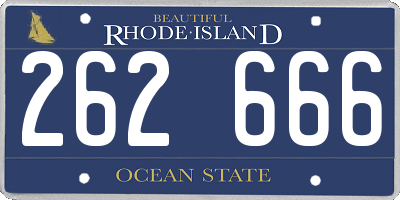 RI license plate 262666
