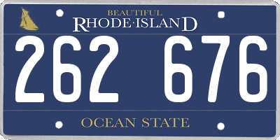 RI license plate 262676