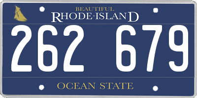 RI license plate 262679