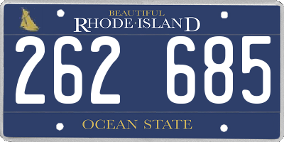 RI license plate 262685