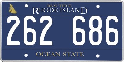 RI license plate 262686