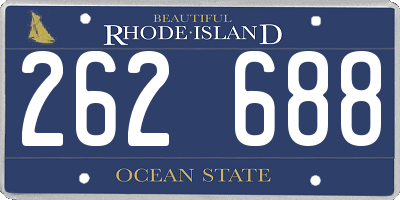 RI license plate 262688