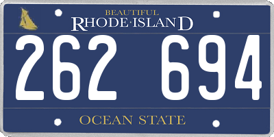 RI license plate 262694