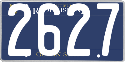 RI license plate 2627
