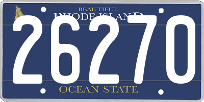 RI license plate 26270