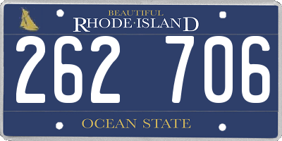 RI license plate 262706