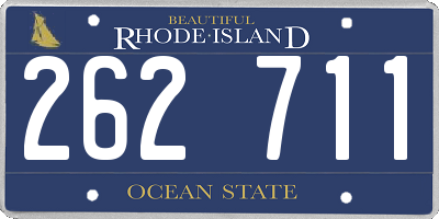 RI license plate 262711
