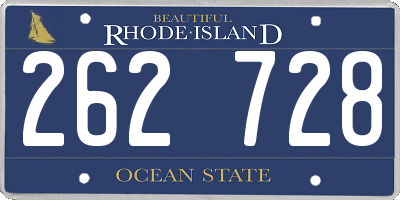 RI license plate 262728