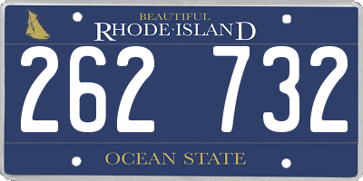 RI license plate 262732