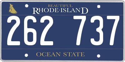 RI license plate 262737