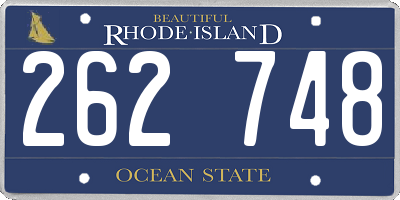 RI license plate 262748