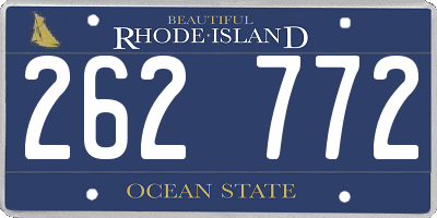 RI license plate 262772
