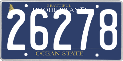 RI license plate 26278