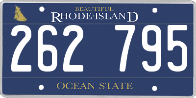 RI license plate 262795