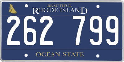 RI license plate 262799