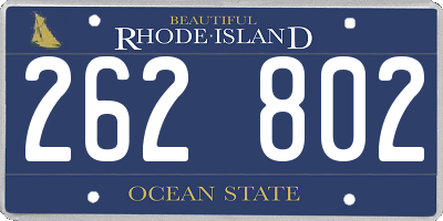 RI license plate 262802