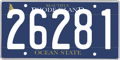 RI license plate 26281