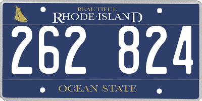 RI license plate 262824