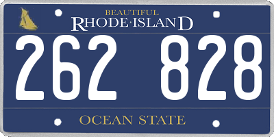 RI license plate 262828