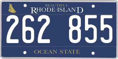 RI license plate 262855
