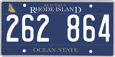 RI license plate 262864