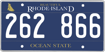 RI license plate 262866