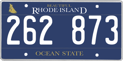 RI license plate 262873