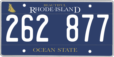 RI license plate 262877