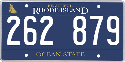 RI license plate 262879