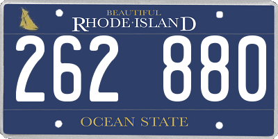RI license plate 262880