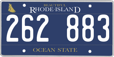 RI license plate 262883