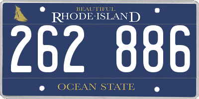 RI license plate 262886
