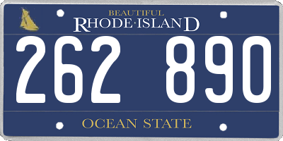 RI license plate 262890