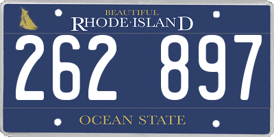 RI license plate 262897