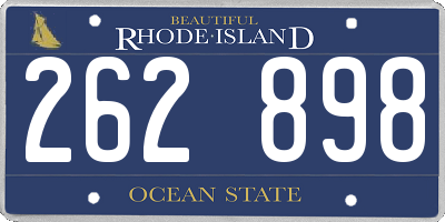 RI license plate 262898