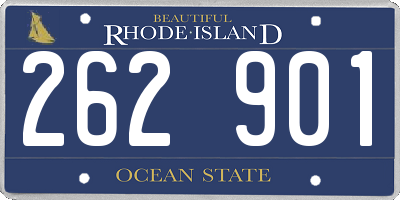 RI license plate 262901
