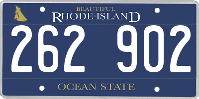 RI license plate 262902