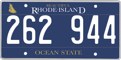 RI license plate 262944