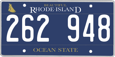 RI license plate 262948