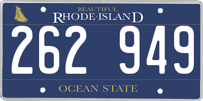 RI license plate 262949
