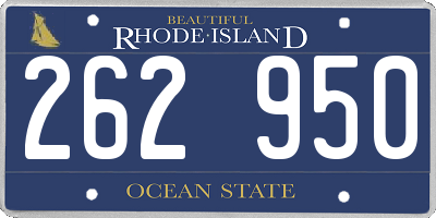 RI license plate 262950